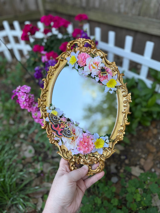 Emperor Moth & Bumble Bee Fairy Mirror