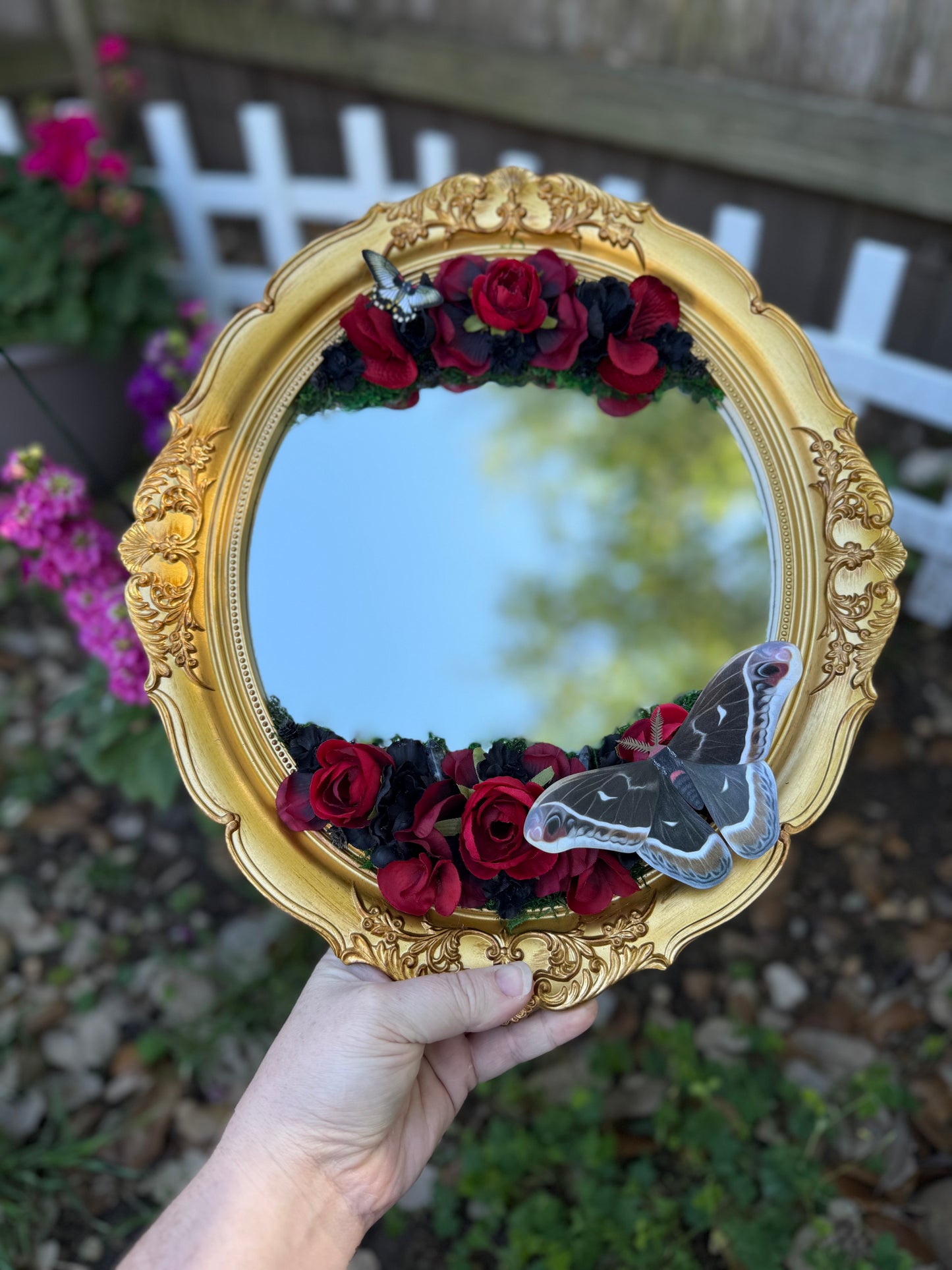 Labradorite & Calleta Moth Fairy Mirror