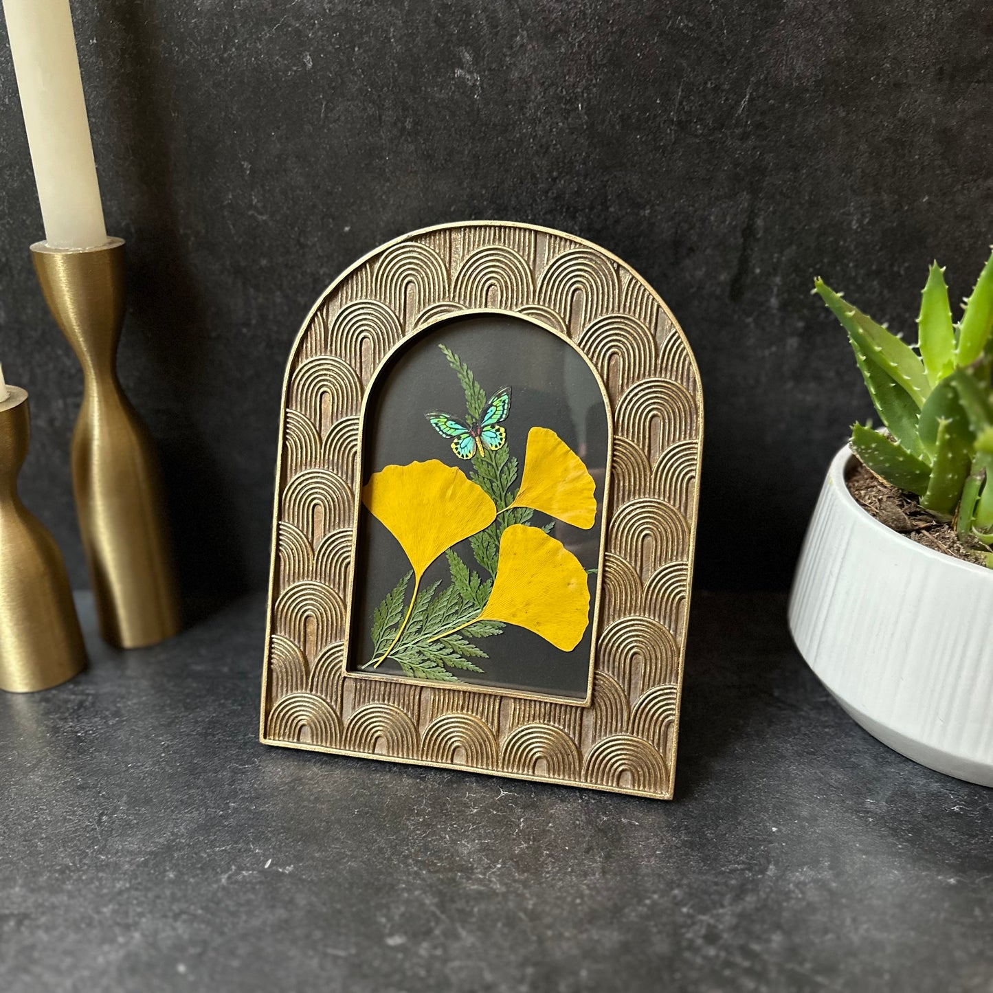 Butterfly Gold Art Deco Arch Frame