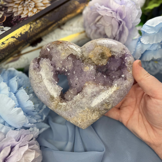 Pink Amethyst Heart with Portal