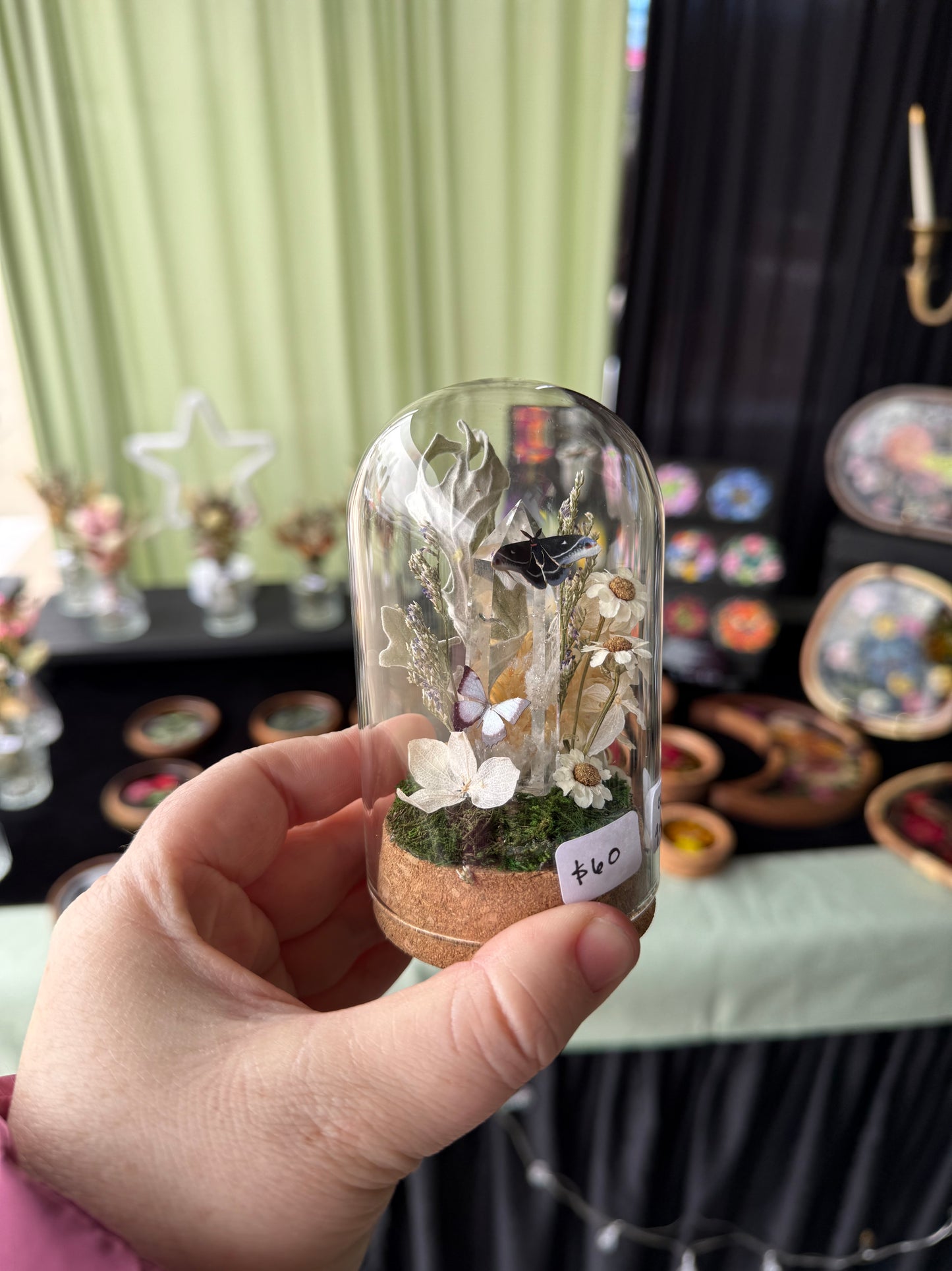 Mini Clear Quartz Crystal Terrarium